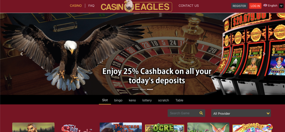 Casino Eagles review of Games Options